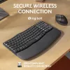 Logitech Wave Keys for Business ergonoomiline klaviatuur, täissuuruses, juhtmevaba