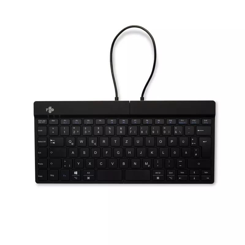 R-Go Tools Ergonoomiline klaviatuur R-Go Split Break pausitarkvaraga, ergonoomiline poolitatud klaviatuur, QWERTZ (DE), Bluetooth, must