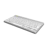 R-Go Tools Ergonoomiline klaviatuur R-Go Compact Break, kompaktklaviatuur pausitarkvaraga, QWERTZ (DE), Bluetooth, valge