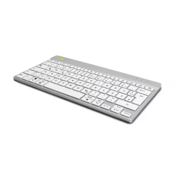 R-Go Tools Ergonoomiline klaviatuur R-Go Compact Break, kompaktklaviatuur pausitarkvaraga, QWERTZ (DE), Bluetooth, valge