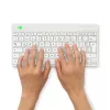 R-Go Tools Ergonoomiline klaviatuur R-Go Compact Break, kompaktklaviatuur pausitarkvaraga, QWERTZ (DE), Bluetooth, valge