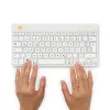 R-Go Tools Ergonoomiline klaviatuur R-Go Compact Break, kompaktklaviatuur pausitarkvaraga, QWERTZ (DE), Bluetooth, valge