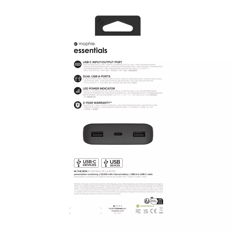 mophie essentials powerstation 20K 20000 mAh Must