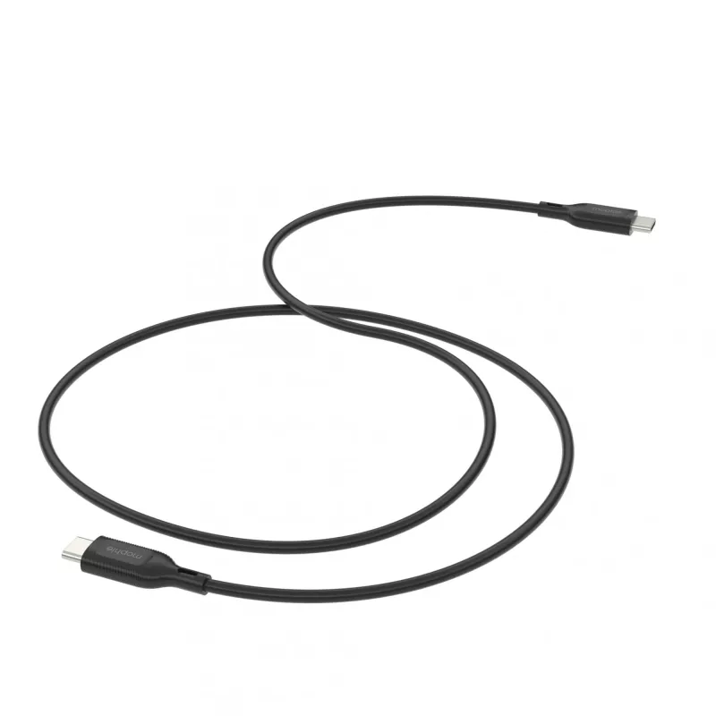 USB-C to USB-C laadimiskaabel 1 m — Zagg International mophie essentials, USB 2.0, Must
