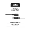 USB-C to USB-C laadimiskaabel 1 m — Zagg International mophie essentials, USB 2.0, Must