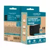 Ravanson Mobilis Charger 100W GaN 2×USB‑C + 1×USB‑A AC indoor — sülearvutile, nutitelefonile, tahvelarvutile — must