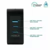 Ravanson Mobilis Charger 100W GaN 2×USB‑C + 1×USB‑A AC indoor — sülearvutile, nutitelefonile, tahvelarvutile — must