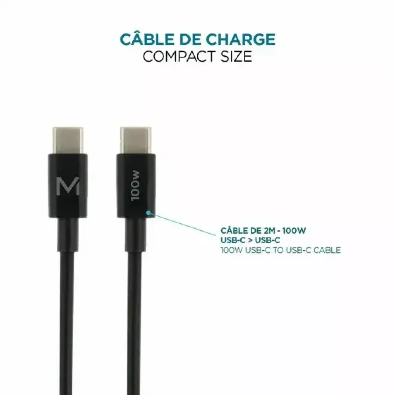 Ravanson Mobilis Charger 100W GaN 2×USB‑C + 1×USB‑A AC indoor — sülearvutile, nutitelefonile, tahvelarvutile — must