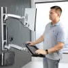 StarTech.com seinale kinnitatav tööjaam, VESA kinnitus 32-tollistele monitoridele (10 kg), täielikult liigendatav ühe monitori kinnitus ja klaviatuurialus lauaarvuti/korpuse kronsteiniga, püstitöölaud