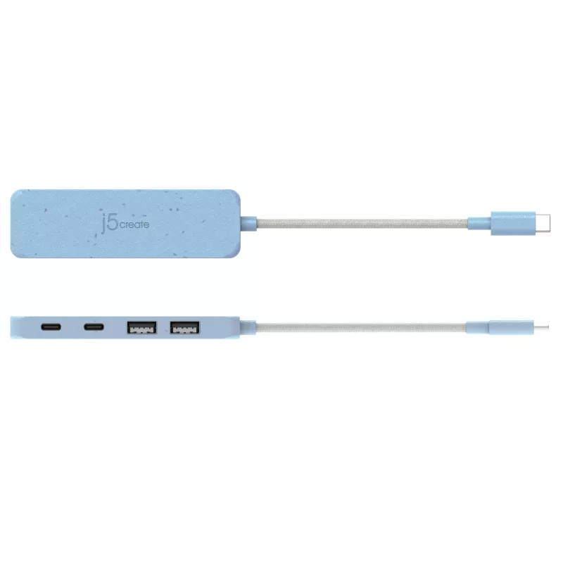j5create keskkonnasõbralik USB-C 4-pordilise USB-C ja Type-A Gen 2 jaoturiga