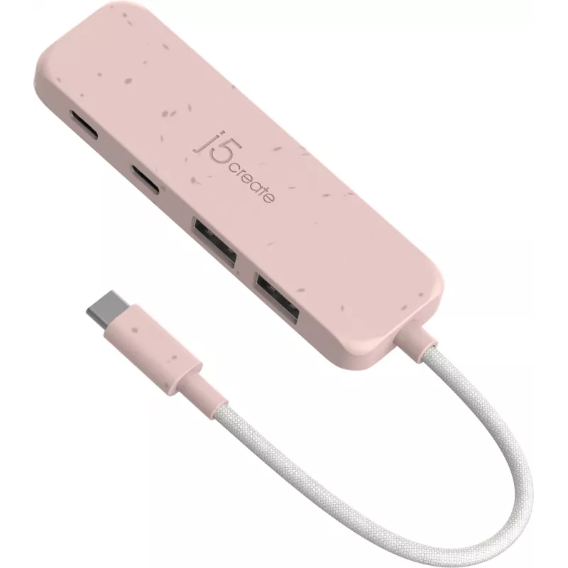 USB-C Hub j5create JCH342ER-N 4-Port USB-C Type-A Gen 2 10000 Mbit/s Rose