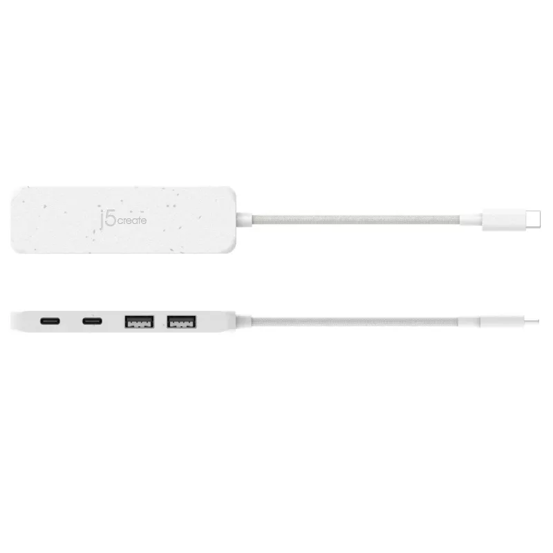 j5create keskkonnasõbralik USB-C 4-pordilisele USB-C ja Type-A Gen 2 jaoturile