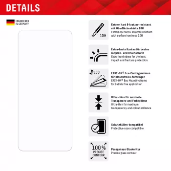 Displex ekraanikaitse (10H) Xiaomi Redmi Note 12 Pro(+) 5G jaoks, Eco paigaldusraam, kriimustuskindel