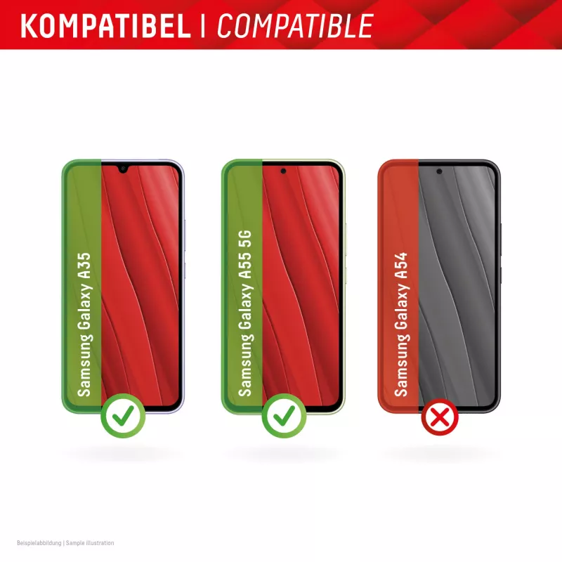 Displex Full Cover ekraanikaitseklaas (10H) Samsung Galaxy A35/A55 5G jaoks, Eco paigaldusraam, täiskattega