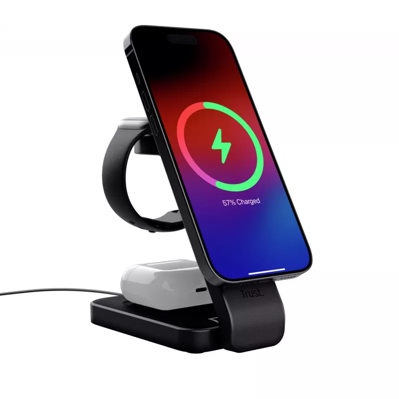 Trust Viro kõrvaklapid, peakomplekt, nutitelefon, nutikell must USB juhtmevaba laadimine