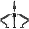 j5create JTSA101 ergonoomiline monitorikinnitus must klamber/tõmbsoon 8 kg 17 kuni 32 tolli