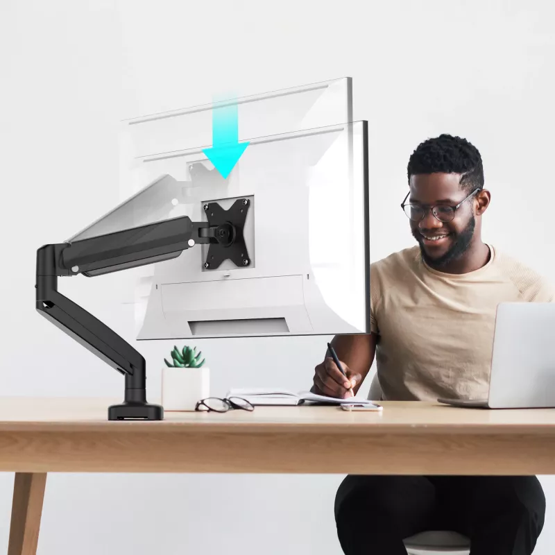 j5create JTSA101 ergonoomiline monitorikinnitus must klamber/tõmbsoon 8 kg 17 kuni 32 tolli