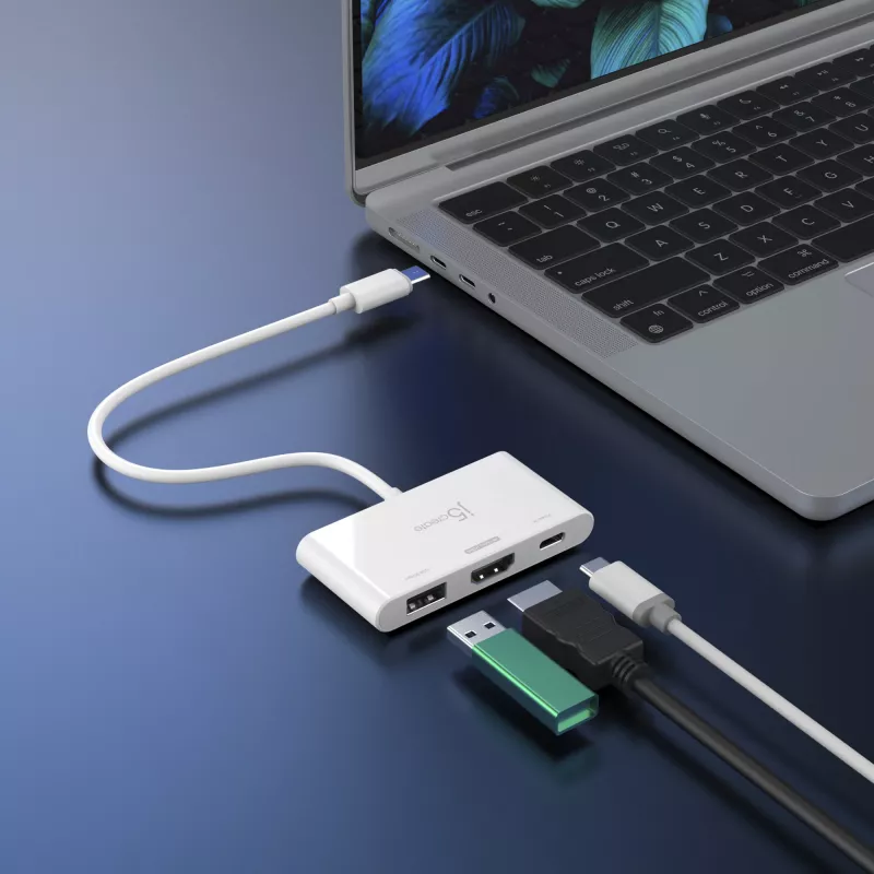 j5create JCA399 USB-C® to HDMI™ 4K144Hz & USB™ 3.2 toiteedastusega 100 W, must