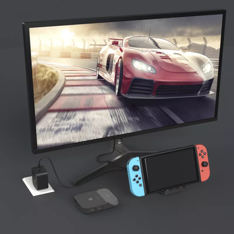 j5create JCD620 Mini dokkimisjaam Nintendo Switch™-ile, must