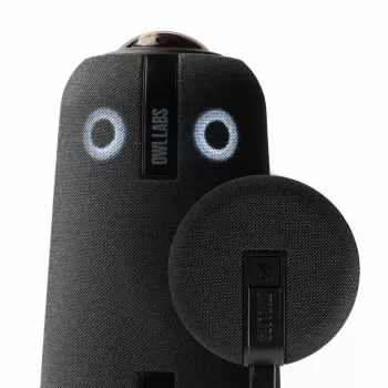 Owl Labs Meeting Owl 4+ ja Expansion Mic for Meeting Owl 4+ - Laiendage heli leviala suuremates ruumides 8 jala (2,5 meetri) võrra mikrofoni suunas.