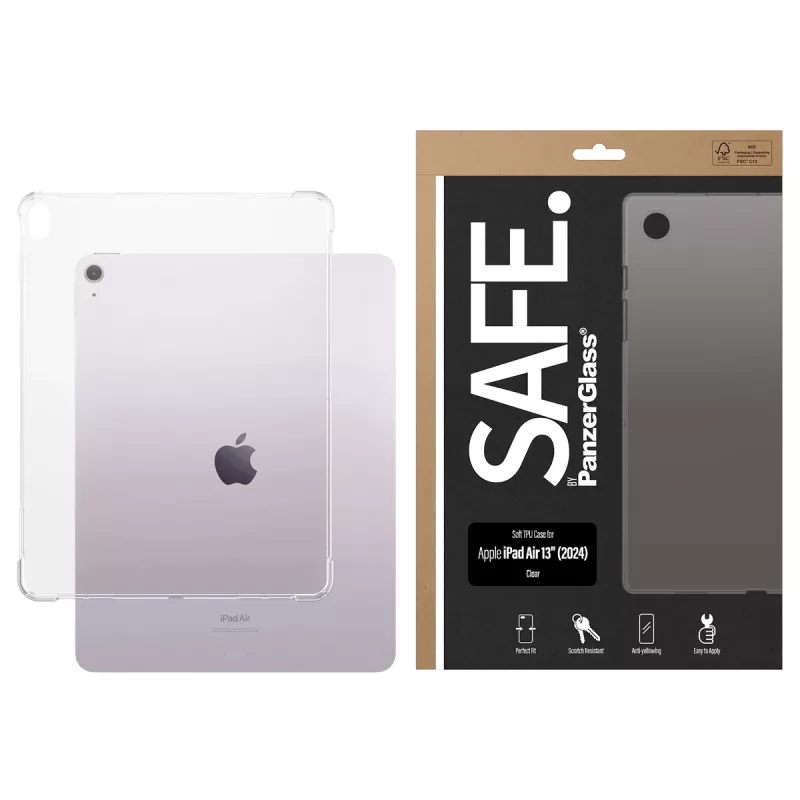 PanzerGlass SAFE. by ® TPU-ümbris läbipaistev iPad Air 13'' (2024-2026)