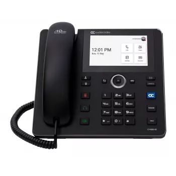 AudioCodes Teams C455HD IP-telefon PoE GbE must, integreeritud BT ja kaheribalise Wi-Fi-ga