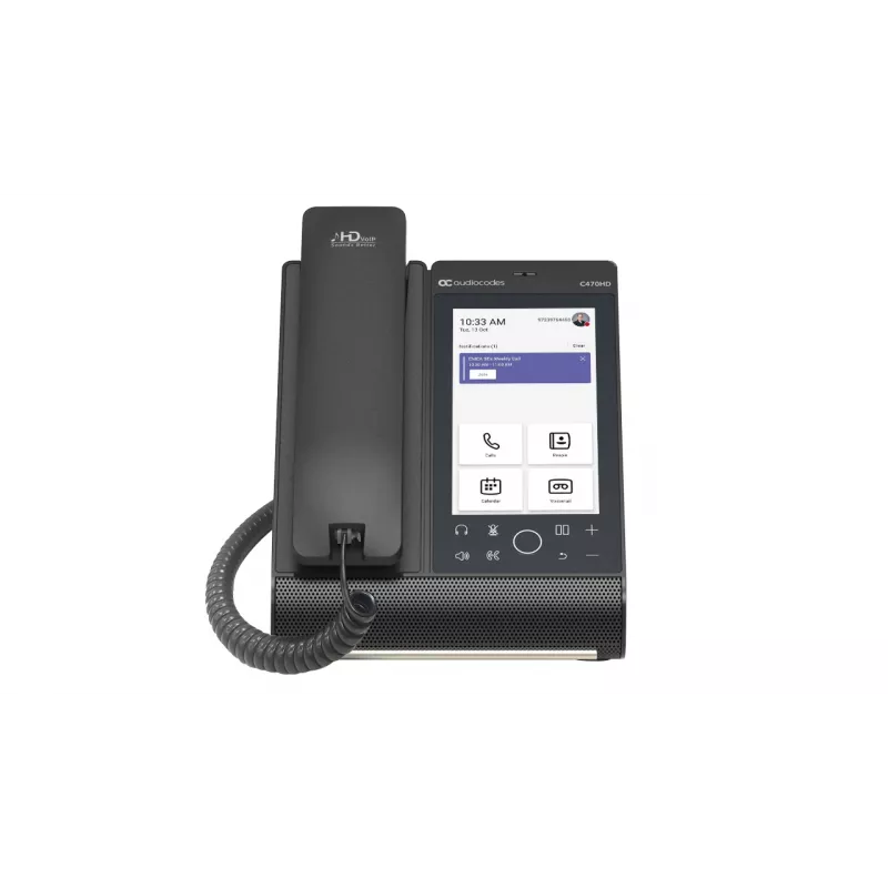 AudioCodes Teams C470HD Total Touch IP-telefon PoE GbE integreeritud BT ja kaheribalise Wi-Fi-ga