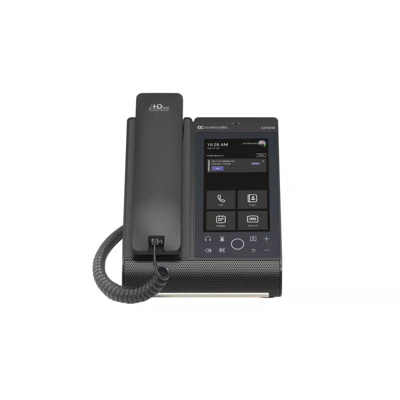 AudioCodes Teams C470HD Total Touch IP-telefon PoE GbE integreeritud BT ja kaheribalise Wi-Fi-ga