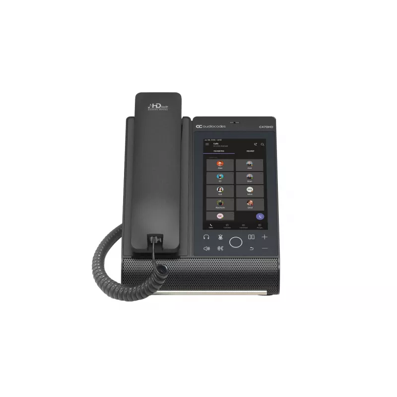AudioCodes Teams C470HD Total Touch IP-telefon PoE GbE integreeritud BT ja kaheribalise Wi-Fi-ga