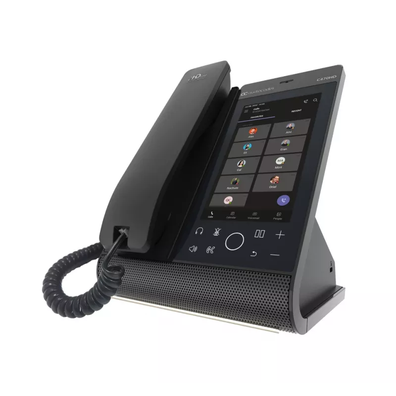AudioCodes Teams C470HD Total Touch IP-telefon PoE GbE integreeritud BT ja kaheribalise Wi-Fi-ga