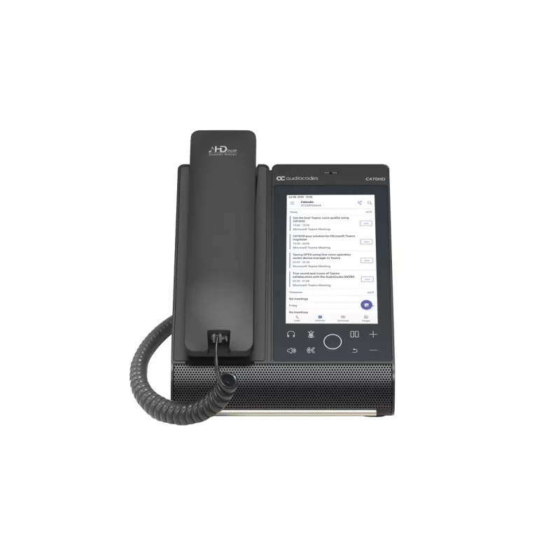 AudioCodes Teams C470HD Total Touch IP-telefon PoE GbE integreeritud BT ja kaheribalise Wi-Fi-ga