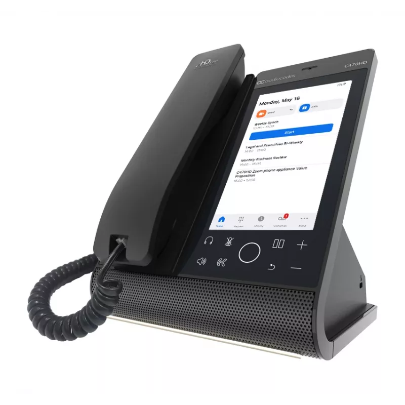 IP-telefon AudioCodes Teams C470HD PoE GbE juhtmega telefonitoru Android
