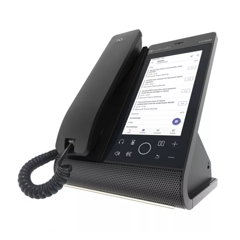 IP-telefon AudioCodes Teams C470HD PoE GbE juhtmega telefonitoru Android