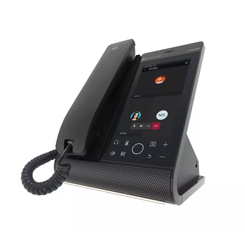 IP-telefon AudioCodes Teams C470HD PoE GbE juhtmega telefonitoru Android