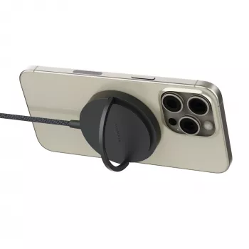 mophie Qi2 Magnetlaadija Nutitelefon Must USB Juhtmevaba laadimine Kiirlaadimine Siseruumides