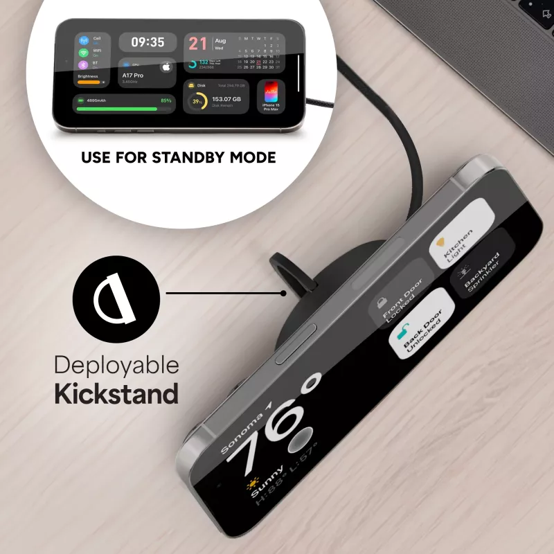 mophie Qi2 Magnetlaadija Nutitelefon Must USB Juhtmevaba laadimine Kiirlaadimine Siseruumides