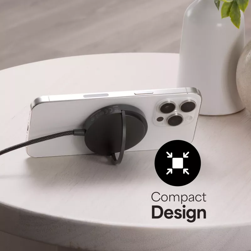 mophie Qi2 Magnetlaadija Nutitelefon Must USB Juhtmevaba laadimine Kiirlaadimine Siseruumides