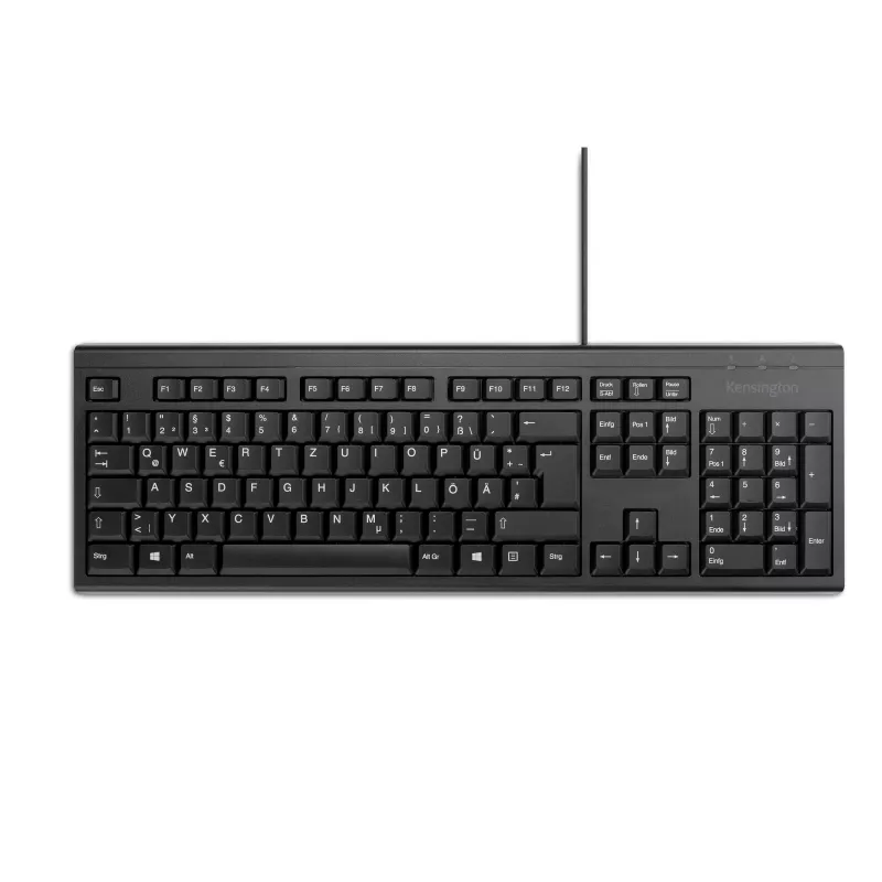 Kensington KB100 EQ Wired Full Size klaviatuur USB Membrane QWERTZ