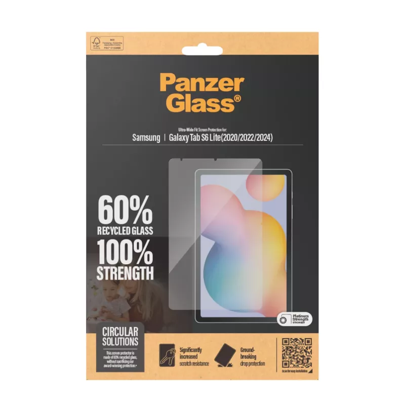 PanzerGlass® ekraanikaitse Samsung Galaxy Tab S6 Lite (2020, 2022, 2024) | Ülilai liibuvus