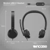 Incase Designed by Microsoft Modern USB-C Peakomplekt Juhtmega Peapael Kontori-/kõnekeskus USB USB-C Must