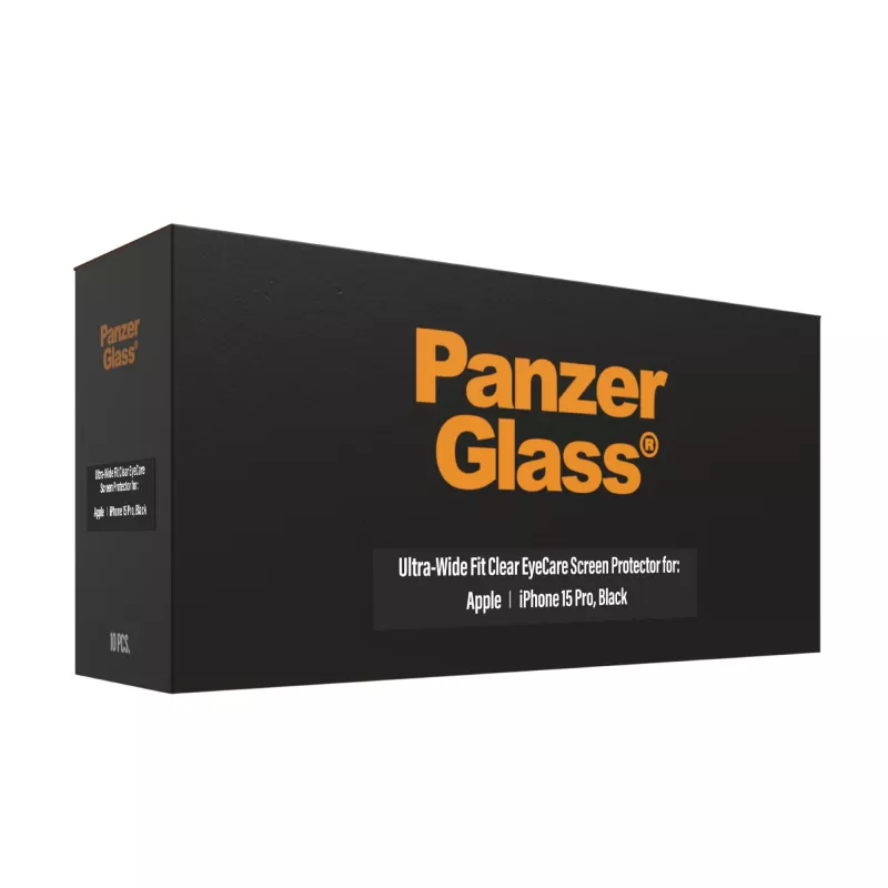 PanzerGlass EyeCare ekraanikaitse iPhone 15 Pro ülilai sobivus põrutuskindel