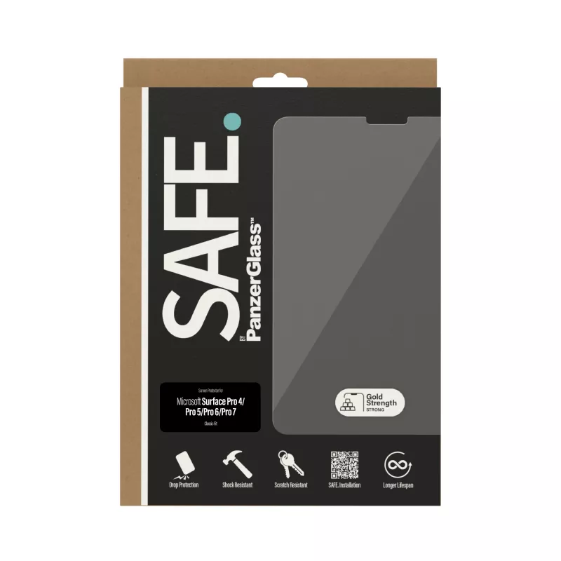 Ekraanikaitse Klaas PanzerGlass SAFE. Surface Pro 4 Pro 5 Pro 6 Pro 7 karastatud klaas