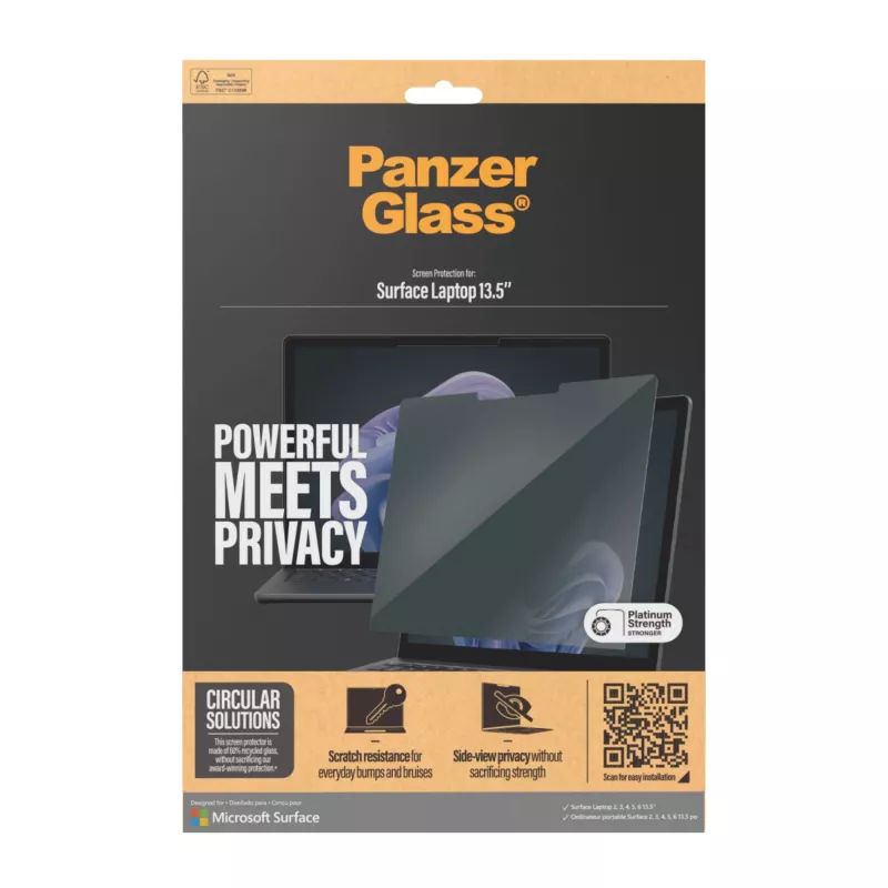 PanzerGlass ® privaatsusfiltrid Microsoft Surface Laptop 13.5'' | 6 | 5 | 4 | 3 | 2
