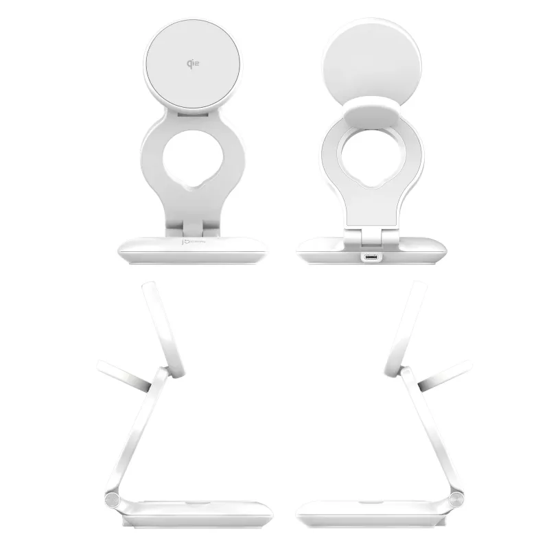 j5create Qi2 3-in-1 Magnetic Foldable Wireless Charging Station Indoor USB Smartwatch Headphones Smartphone