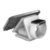j5create Qi2 3-in-1 Magnetic Travel Wireless Charging Station Indoor USB Fast Charging Valge