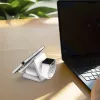 j5create Qi2 3-in-1 Magnetic Travel Wireless Charging Station Indoor USB Fast Charging Valge