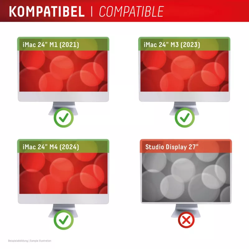 Displex PRIVACY SAFE eemaldatav 2-suunaline privaatsusfilter iMac 24-tollisele M1 (2021)/M3 (2023)/M4 (2024) jaoks