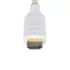 StarTech.com 1,8 m Premium Certified High Speed HDMI kaabel, 4K 60 Hz / 1440p 144 Hz, HDR10 / HDCP 2.2 / ARC, 18 Gbit/s, UHD HDMI 2.0 juhe telerile / monitorile / ekraanile, TPE väliskest, valge