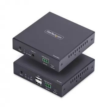 StarTech.com HDMI KVM pikendaja IP-võrgu kaudu, 4K 60Hz, draiverivaba, HDMI ja USB üle Ethernet/CAT6, AVoIP, saatja ja vastuvõtja komplekt, sisaldab kinnituskomplekte