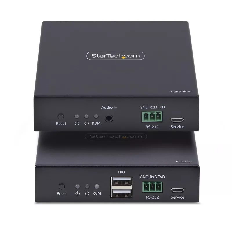 StarTech.com HDMI KVM pikendaja IP-võrgu kaudu, 4K 60Hz, draiverivaba, HDMI ja USB üle Ethernet/CAT6, AVoIP, saatja ja vastuvõtja komplekt, sisaldab kinnituskomplekte